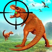 射擊野生恐龍